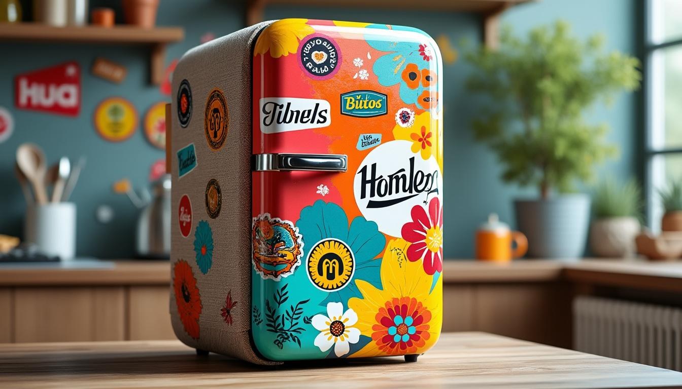 personnalisez votre mini frigo avec des stickers, de la peinture ou des covers uniques pour un style original et sur-mesure.